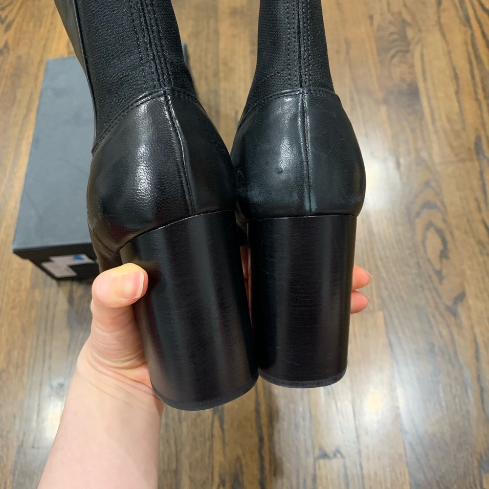 New Rag & Bone Black Agnes Leather Boots Women’s Size 35 - Picture 16 of 16